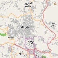 post offices in Palestine: area map for (89) Ramallah, Central Sorting